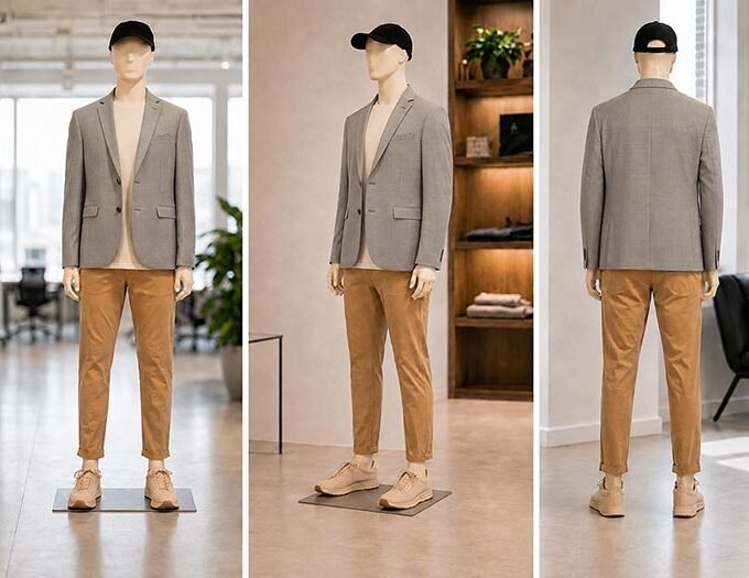 Grey Slim-Fit Coat