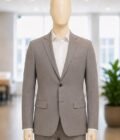 Classic Grey Formal Suit – 2 Piece Closeup Picture