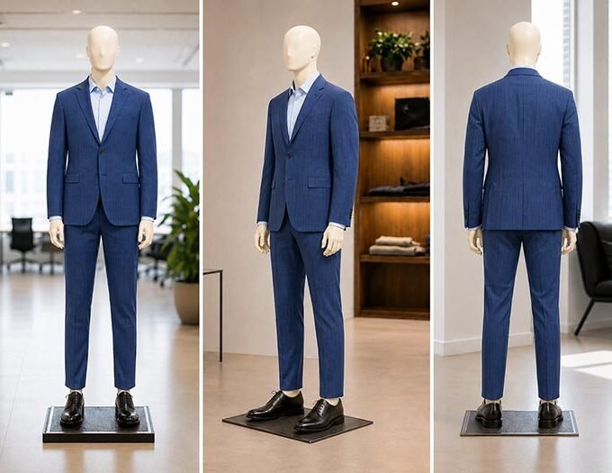 Blue Check Slim-Fit Blazer