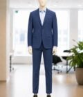 Blue Check Slim-Fit Blazer Picture From Front