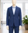 Blue Check Slim-Fit Blazer Closeup Picture