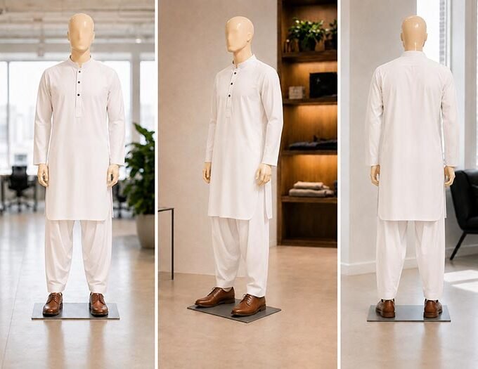 Classic White Shalwar Kameez