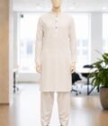 Classic White Shalwar Kameez Picture From Front