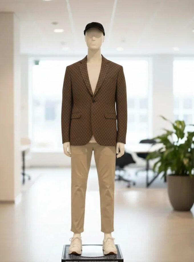 Brown Checkered Coat