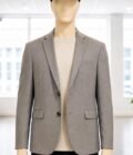 Grey Slim-Fit Coat Picture From Front
