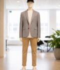 Grey Slim-Fit Coat Picture From Front