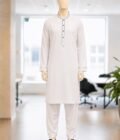 Pensy Ivory Classic Kurta Shalwar Picture From Front