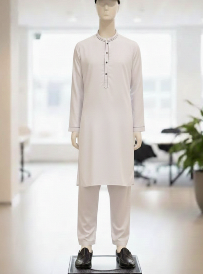 Pensy Ivory Classic Kurta Shalwar
